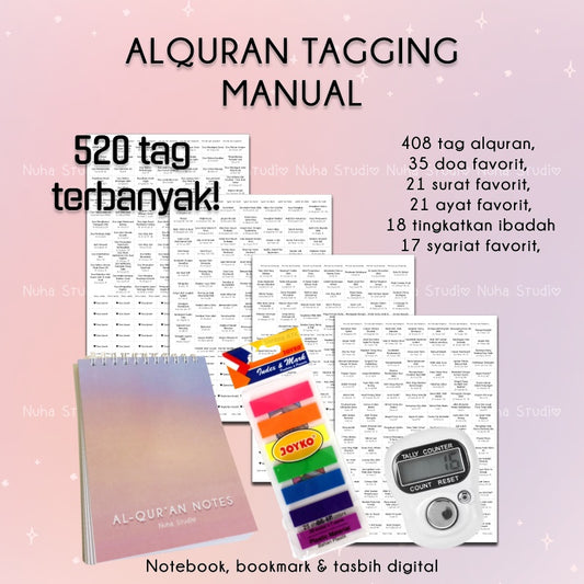 QURAN TAGGING KIT - Al-Quran Sticker Set by Nuha Studio